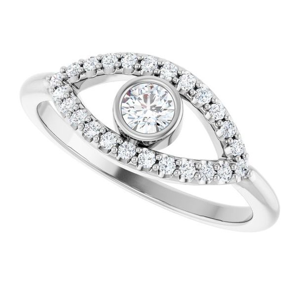 Accented Evil Eye Ring Image 5 Biondi Diamond Jewelers Aurora, CO