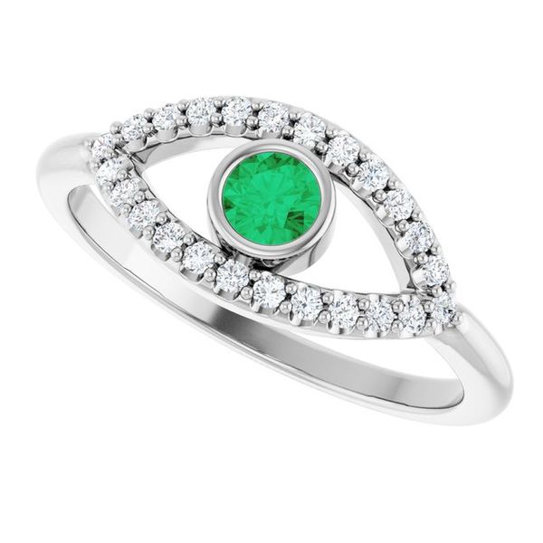 Accented Evil Eye Ring Image 5 Diny's Jewelers Middleton, WI