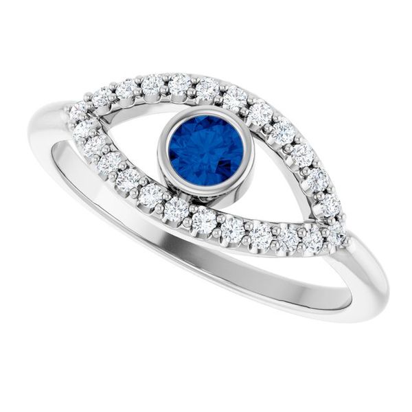 Accented Evil Eye Ring Image 5 David Mann, Jeweler Geneseo, NY
