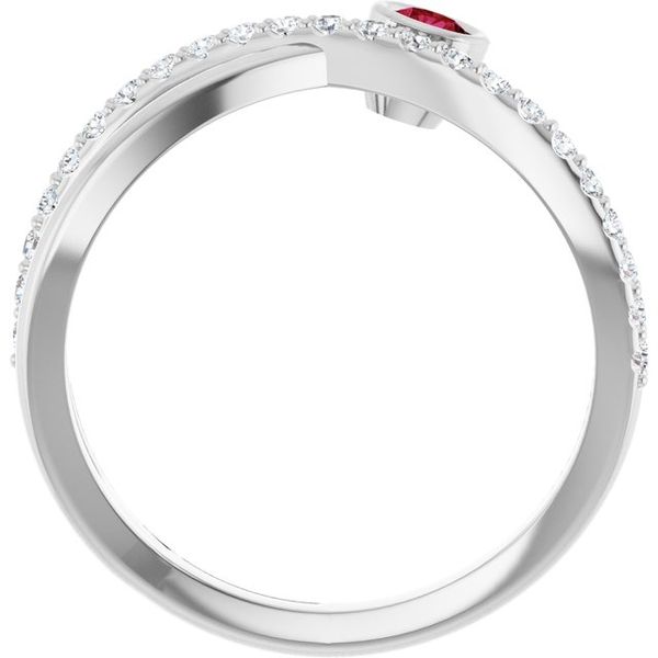 Criss-Cross Bezel-Set Ring Image 2 Jewelry Design Studio Jensen Beach, FL