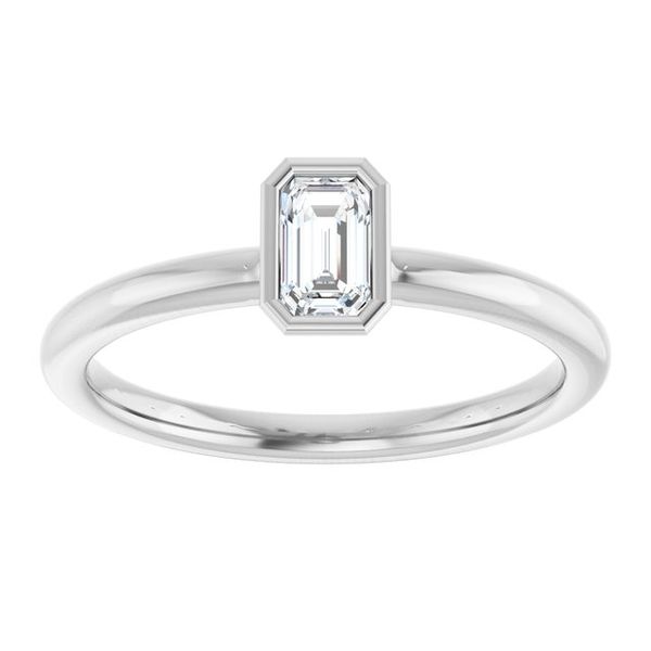 Family Stackable Bezel-Set Ring Image 3 K. Martin Jeweler Dodge City, KS