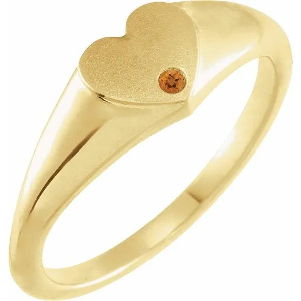 Double heart signet fashion ring