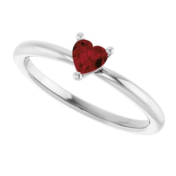 Heart Solitaire Ring Image 5 Barron's Fine Jewelry Snellville, GA