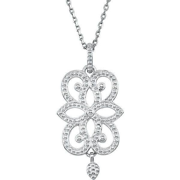 Floral Granulated Necklace Trenton Jewelers Ltd. Trenton, MI