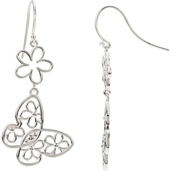 Butterfly & Floral Earrings Trenton Jewelers Ltd. Trenton, MI