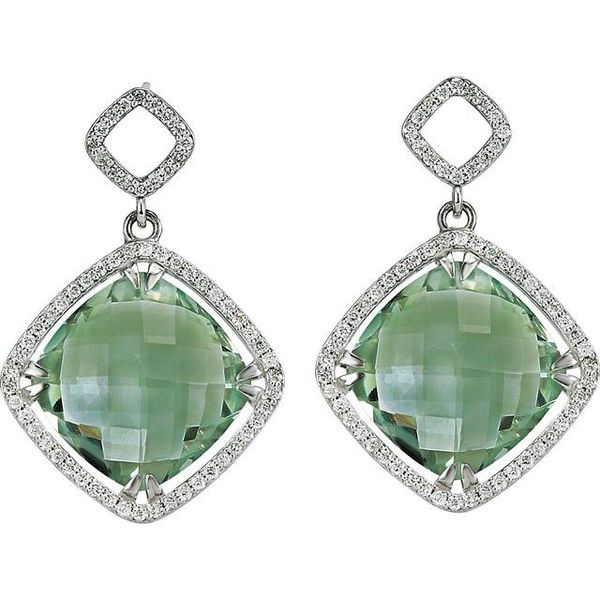 Halo-Style Earrings Image 2 D'Errico Jewelry Scarsdale, NY