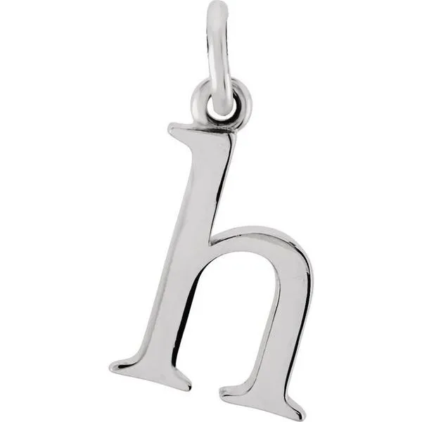 Silver Initial H Charm