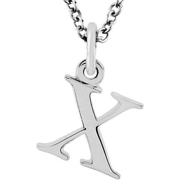 Letter A - Silver - Tiny initial necklace, personalized gift, lower case  letter | eBay