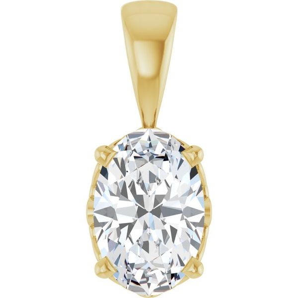 Oval 4-Prong Solitaire Pendant Diny's Jewelers Middleton, WI