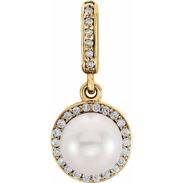Halo-Style Pearl Pendant Van Scoy Jewelers Wyomissing, PA