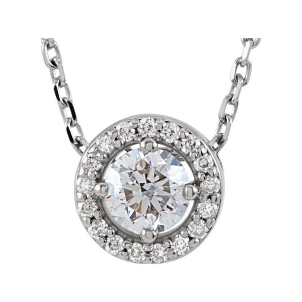 Halo-Style Necklace Ask Design Jewelers Olean, NY