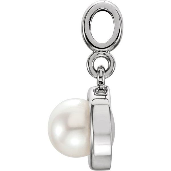 Solitaire Pearl Pendant Image 2 Ask Design Jewelers Olean, NY