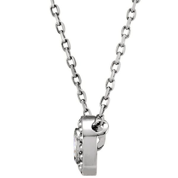 Beaded Bezel-Set Necklace Image 2 Van Scoy Jewelers Wyomissing, PA