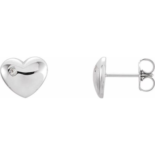 Puffed Heart Earrings Van Scoy Jewelers Wyomissing, PA