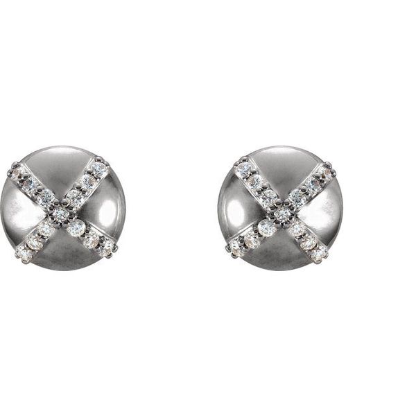 Accented Stud Earrings Image 2 Gray's Jewelers Bespoke Saint James, NY