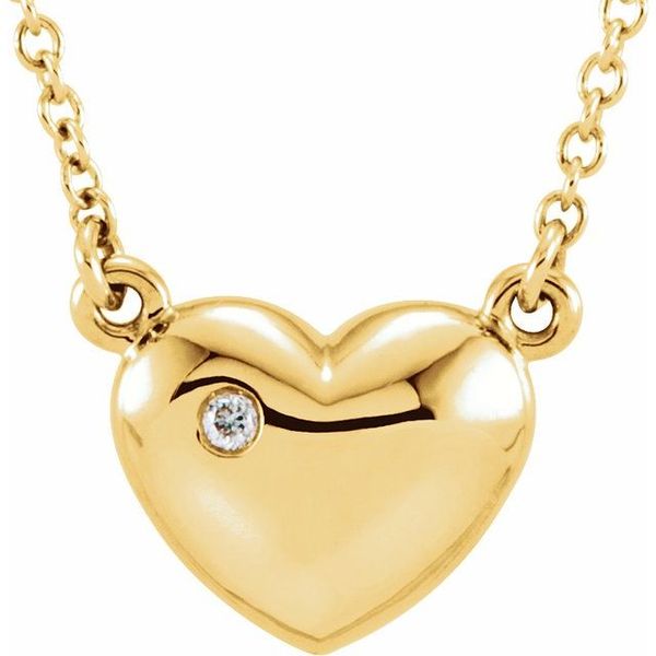 Accented Heart Necklace Gray's Jewelers Bespoke Saint James, NY