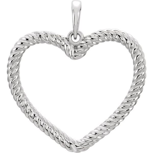 Heart Rope Pendant Gray's Jewelers Bespoke Saint James, NY