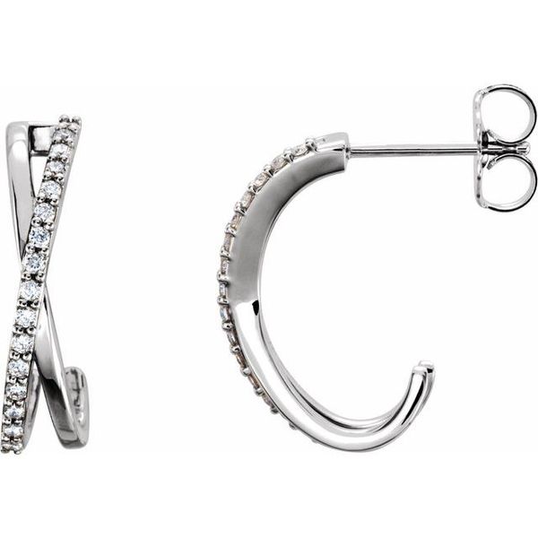 Criss-Cross J-Hoop Earrings Spath Jewelers Bartow, FL