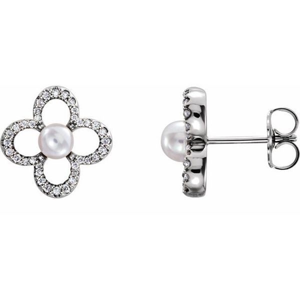 Pearl Clover Earrings Douglas Jewelers Conroe, TX