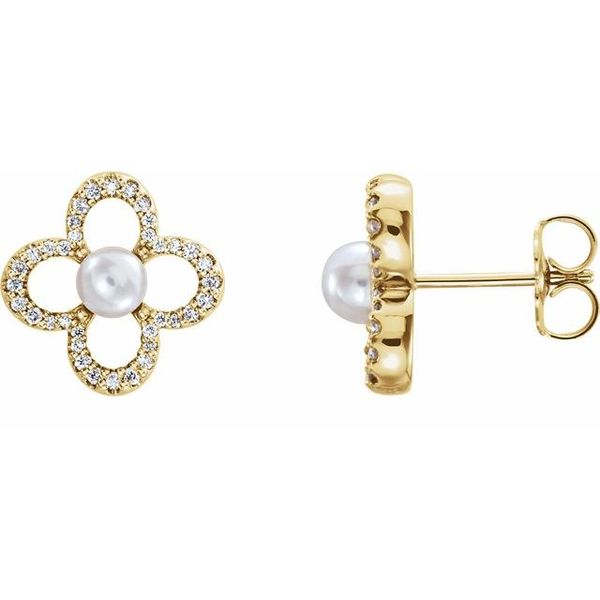 Pearl Clover Earrings Spath Jewelers Bartow, FL