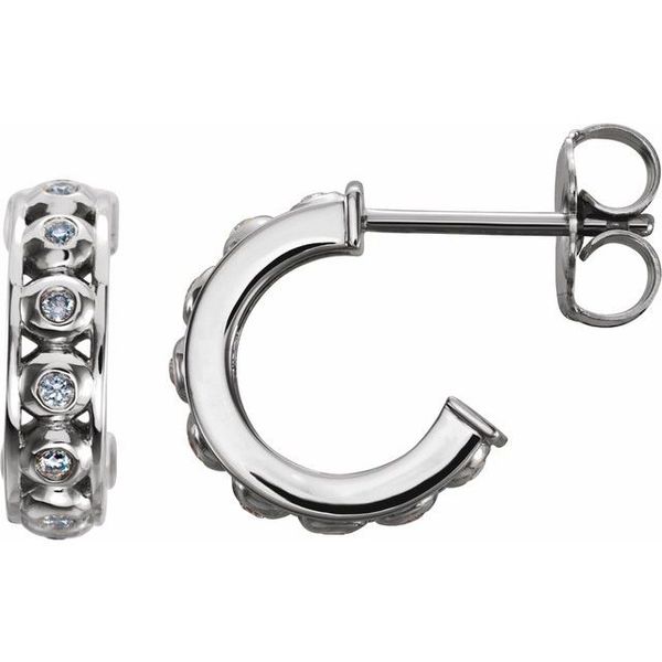 Bezel-Set Hoop Earrings Douglas Jewelers Conroe, TX