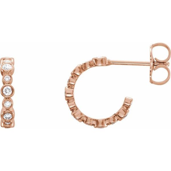 Bezel-Set Hoop Earrings Morin Jewelers Southbridge, MA