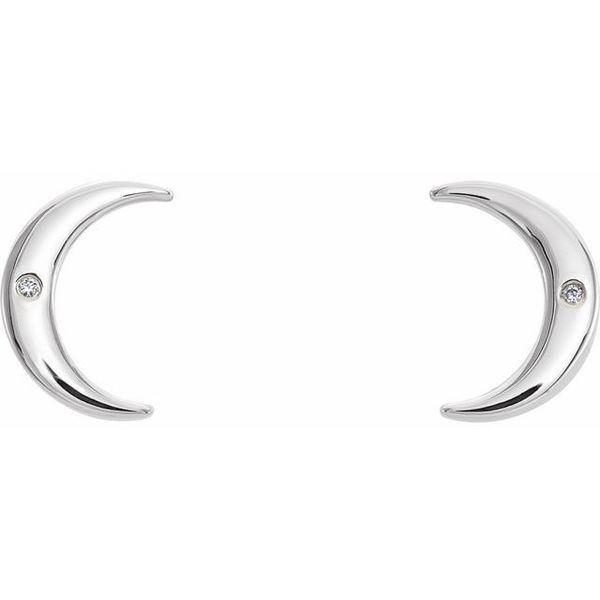Crescent Earrings Image 2 Spath Jewelers Bartow, FL