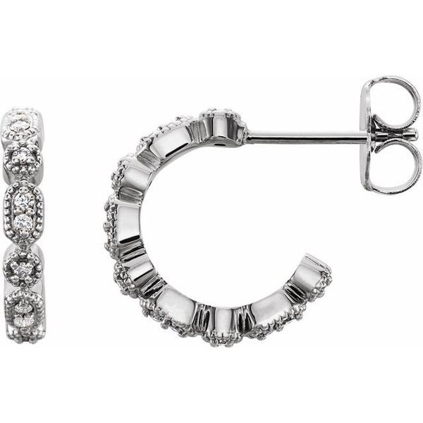 Accented Hoop Earrings Spath Jewelers Bartow, FL