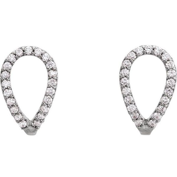 Geometric J-Hoop Earrings Image 2 Spath Jewelers Bartow, FL