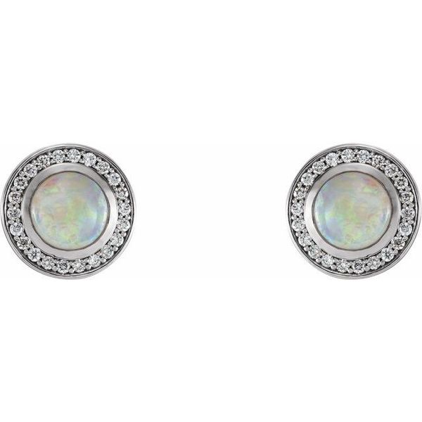 Halo-Style Earrings Image 2 Biondi Diamond Jewelers Aurora, CO