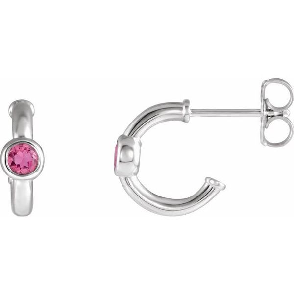 Bezel-Set Huggie Earrings Biondi Diamond Jewelers Aurora, CO