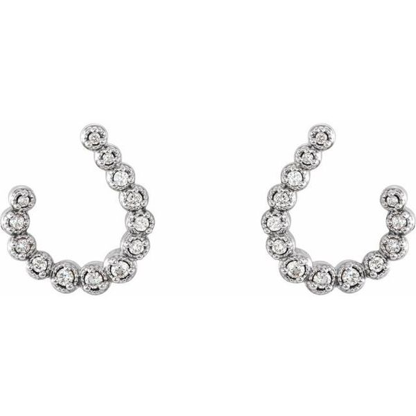 Accented Freeform Earrings Image 2 Biondi Diamond Jewelers Aurora, CO