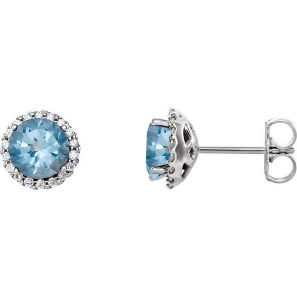 Round 4-Prong Halo-Style Earrings Biondi Diamond Jewelers Aurora, CO