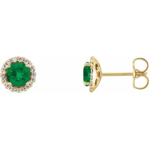 Round 4-Prong Halo-Style Earrings Priddy Jewelers Elizabethtown, KY