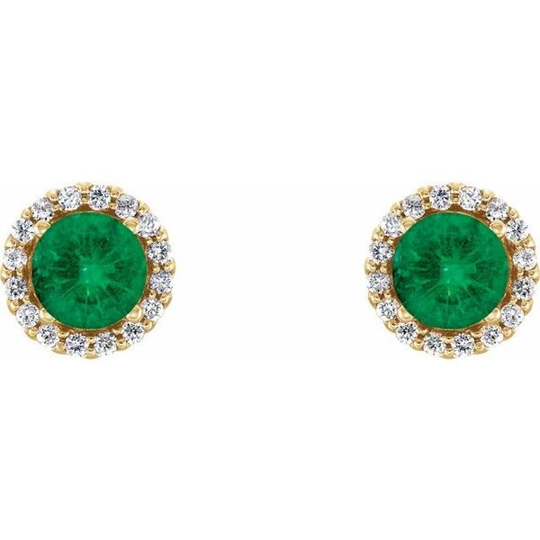 Round 4-Prong Halo-Style Earrings Image 2 Priddy Jewelers Elizabethtown, KY