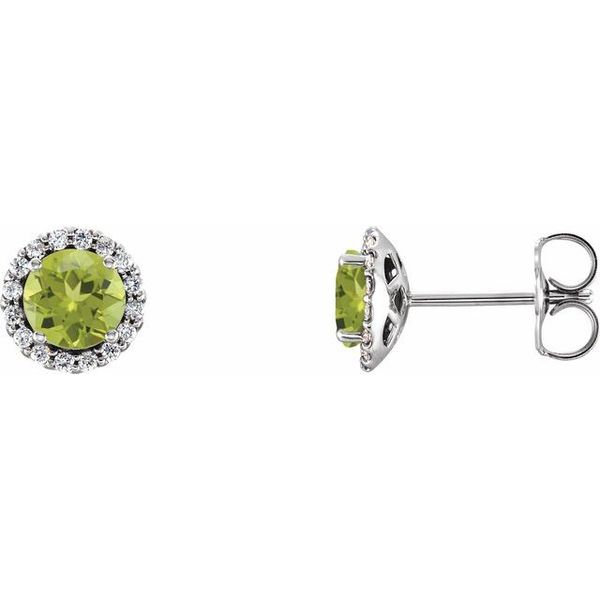 Round 4-Prong Halo-Style Earrings Woelk's House of Diamonds Russell, KS