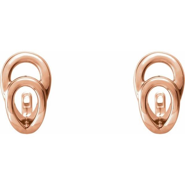 Geometric J-Hoop Earrings Image 2 James & Williams Jewelers Berwyn, IL