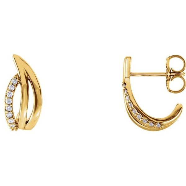 Freeform J-Hoop Earrings M. J. Thomas Jewelers, Ltd. Stratford, CT
