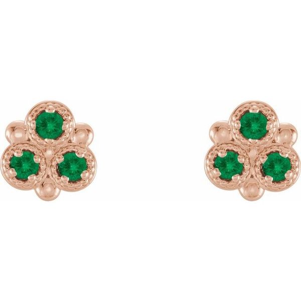 Three-Stone Earrings Image 2 Designer Jewelers Westborough, MA