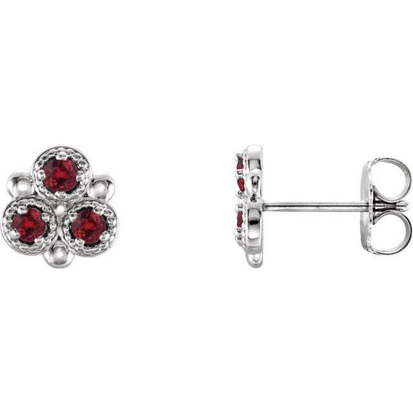 Three-Stone Earrings Designer Jewelers Westborough, MA