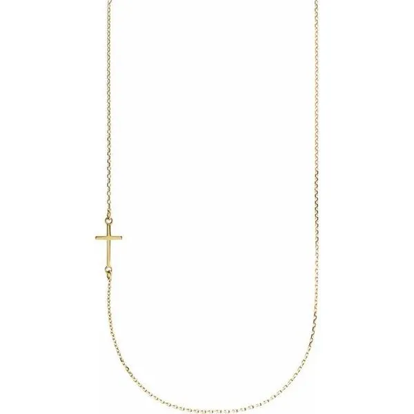Sideways Cross Necklace