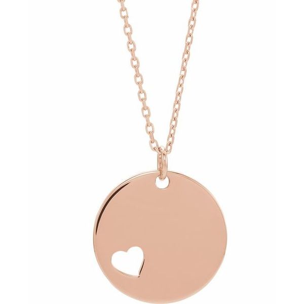 Engravable Pierced Heart Necklace Don's Jewelry & Design Washington, IA