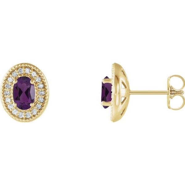 Oval 4-Prong Halo-Style Earrings Milan's Jewelry Inc Sarasota, FL
