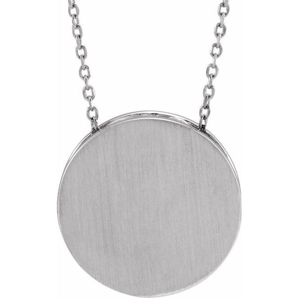 Engravable Disc Necklace Don's Jewelry & Design Washington, IA