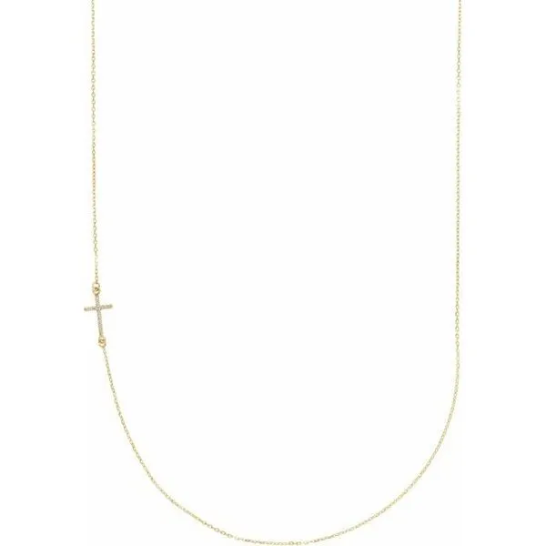 Accented Sideways Cross Necklace similar item image