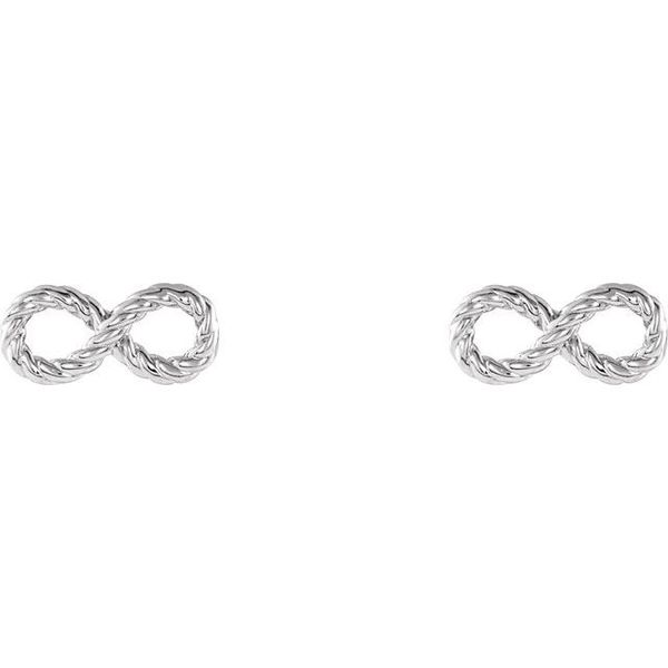 Infinity-Inspired Rope Earrings Image 2 James & Williams Jewelers Berwyn, IL