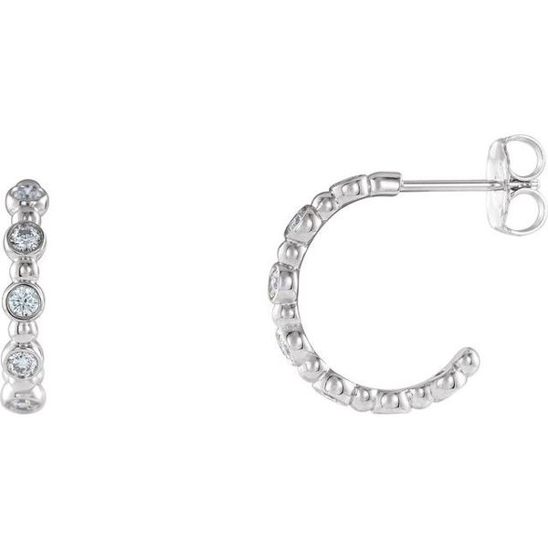 Accented Beaded Hoop Earrings Don's Jewelry & Design Washington, IA