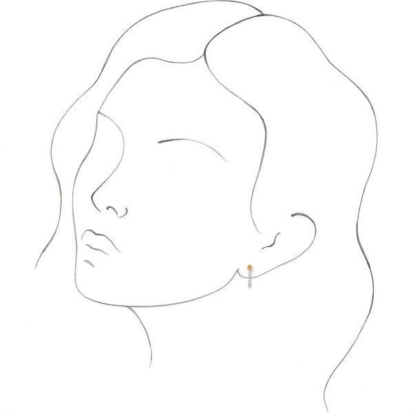 Accented J-Hoop Earrings Image 3 S&E Jewelers Depew, NY