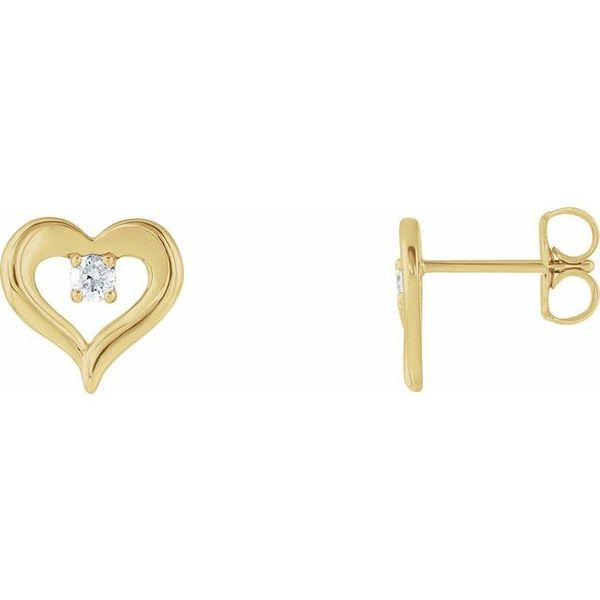 Accented Heart Earrings Dondero's Jewelry Vineland, NJ