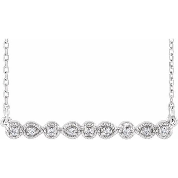 Accented Milgrain Bar Necklace Don's Jewelry & Design Washington, IA